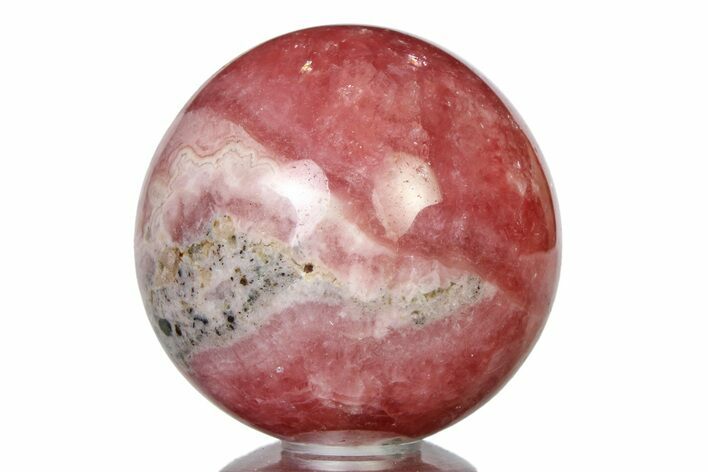 Polished Rhodochrosite Sphere - Argentina #315254